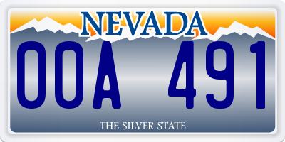 NV license plate 00A491