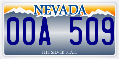 NV license plate 00A509