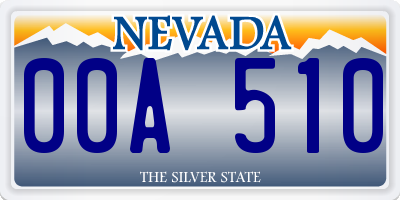 NV license plate 00A510