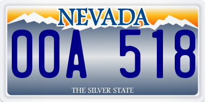 NV license plate 00A518