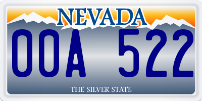 NV license plate 00A522