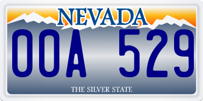 NV license plate 00A529