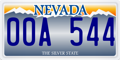 NV license plate 00A544