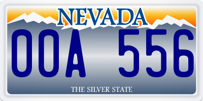 NV license plate 00A556