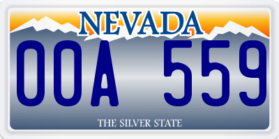 NV license plate 00A559