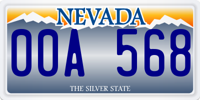 NV license plate 00A568