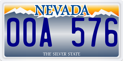 NV license plate 00A576