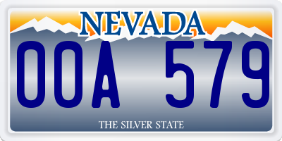 NV license plate 00A579