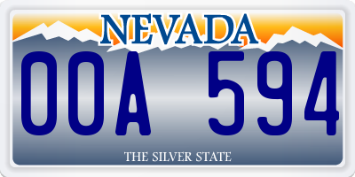 NV license plate 00A594