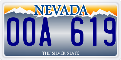 NV license plate 00A619