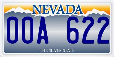 NV license plate 00A622