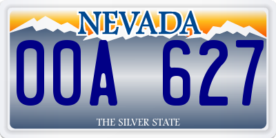 NV license plate 00A627