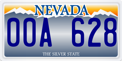 NV license plate 00A628