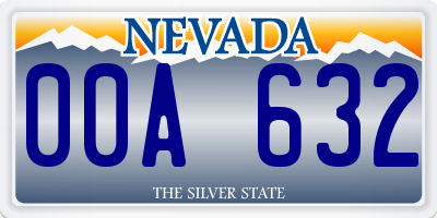 NV license plate 00A632