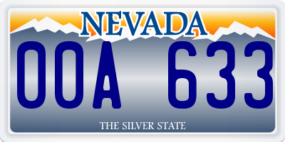 NV license plate 00A633