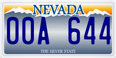 NV license plate 00A644