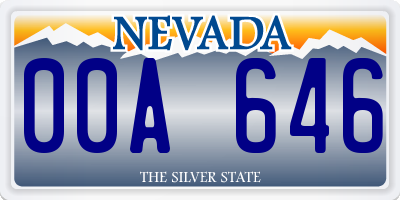 NV license plate 00A646