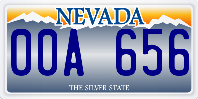 NV license plate 00A656