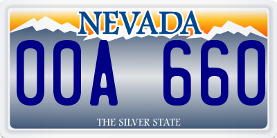 NV license plate 00A660