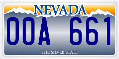 NV license plate 00A661