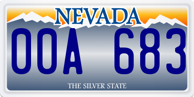 NV license plate 00A683