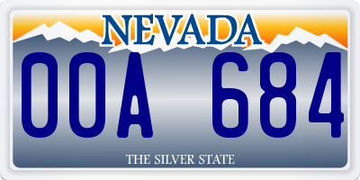 NV license plate 00A684