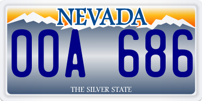 NV license plate 00A686