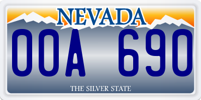 NV license plate 00A690