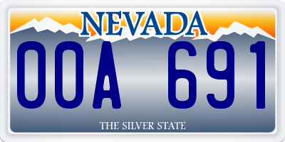 NV license plate 00A691