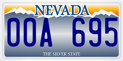 NV license plate 00A695