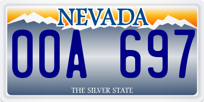 NV license plate 00A697