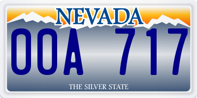 NV license plate 00A717