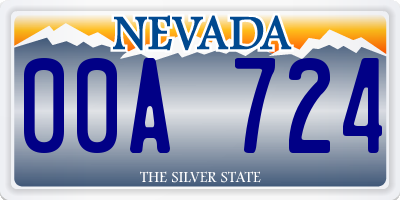 NV license plate 00A724