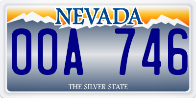 NV license plate 00A746