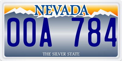 NV license plate 00A784