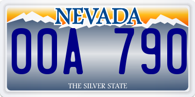 NV license plate 00A790