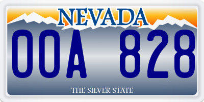 NV license plate 00A828