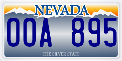 NV license plate 00A895