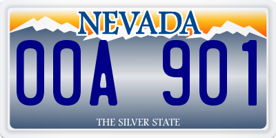 NV license plate 00A901