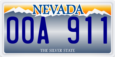 NV license plate 00A911