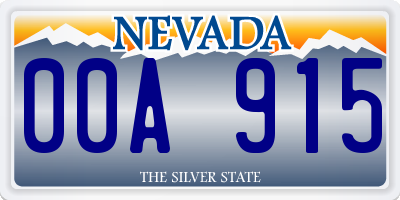 NV license plate 00A915