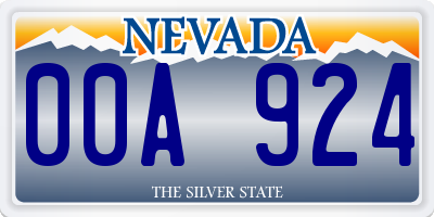 NV license plate 00A924
