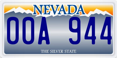 NV license plate 00A944