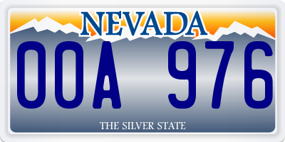 NV license plate 00A976