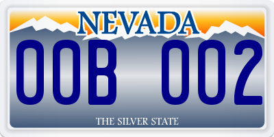 NV license plate 00B002