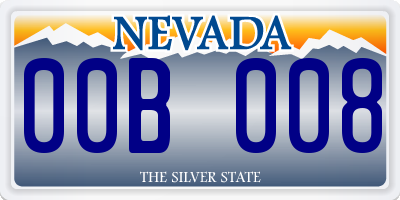 NV license plate 00B008