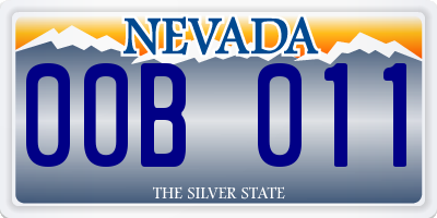 NV license plate 00B011