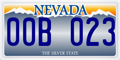 NV license plate 00B023