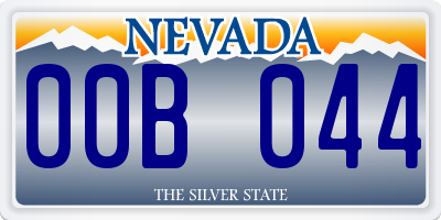 NV license plate 00B044