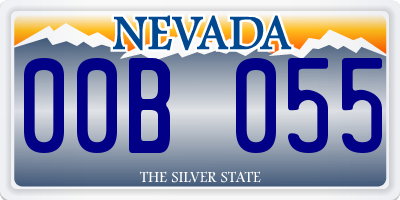 NV license plate 00B055